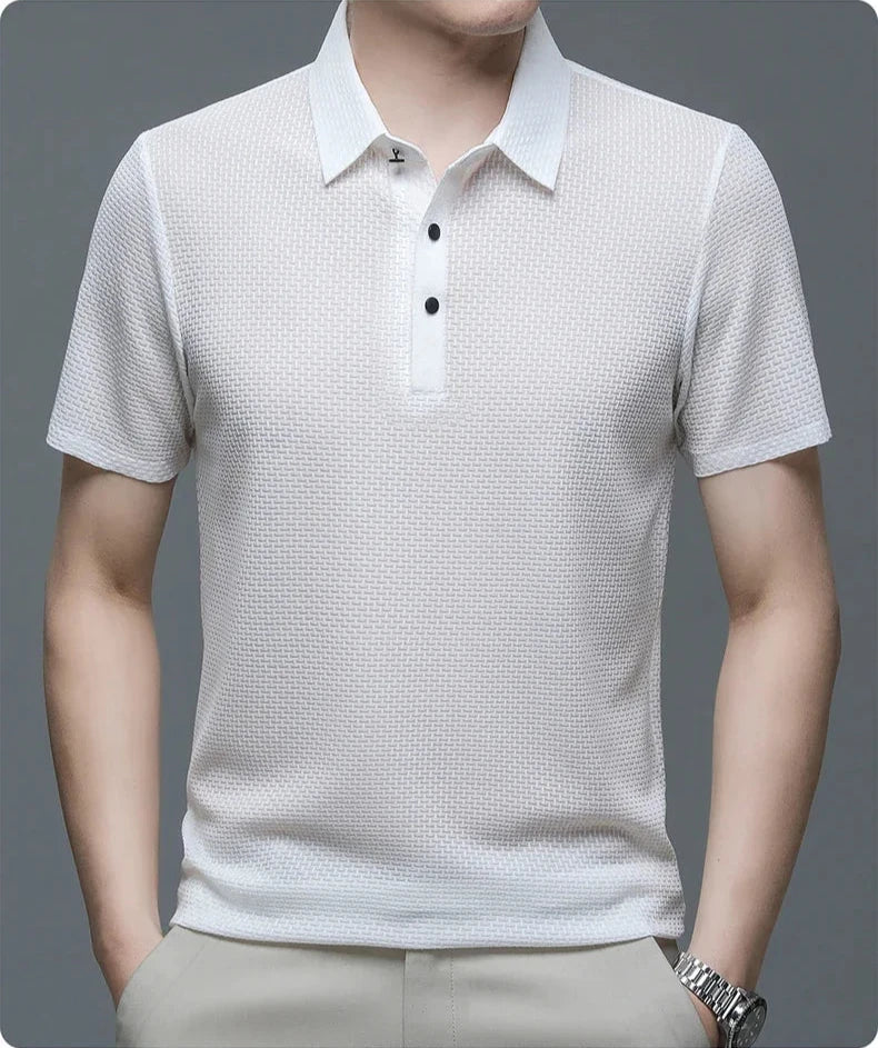 AeroCool™ – Ribbed Cotton  Polo