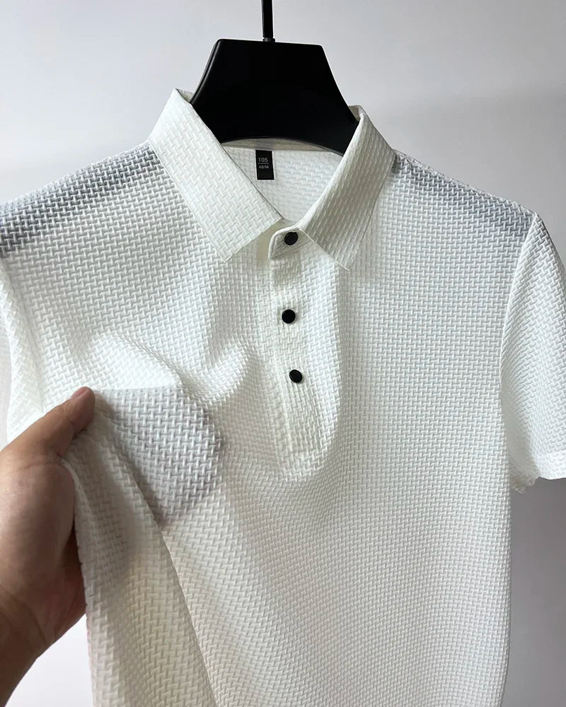 AeroCool™ – Ribbed Cotton  Polo