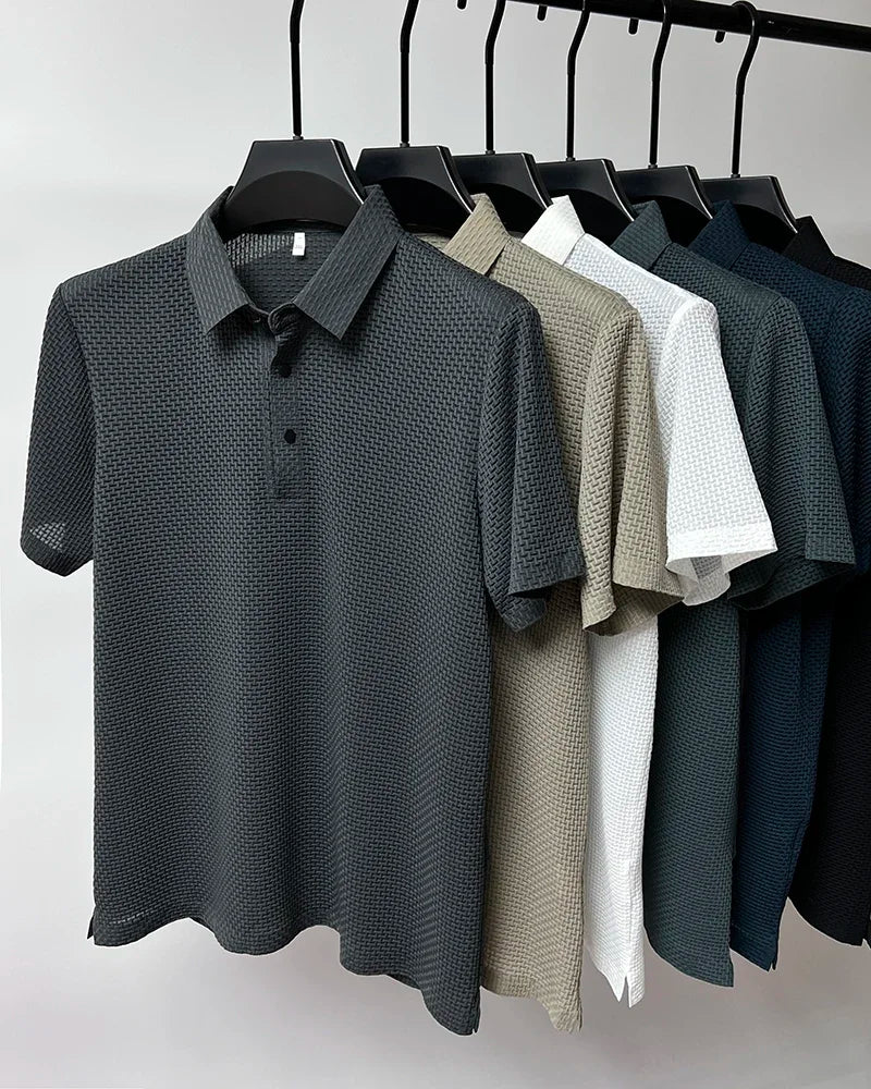 AeroCool™ – Ribbed Cotton  Polo